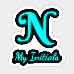 Letter N Letter Art Sticker